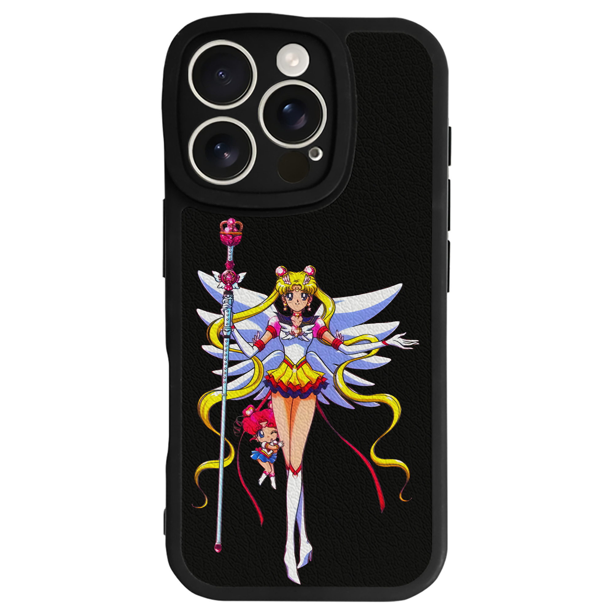（画像用） 美少女戦士セーラームーン 月野 うさぎ つきの うさぎ Sailor Moon Tsukino Usagi 【iPhone 16シリーズ対応】シリコンスマホケース（レザー調） 材質：シリコン